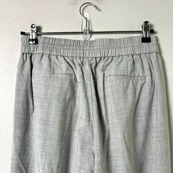 J Crew Harlow Pull On Pants Womens 8 Gray Wool Blend Lined Elastic Waist B5604 - Picture 4 of 16